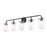 Z-Lite Delaney 5 Light Vanity, Matte Black/Clear - 471-5V-MB