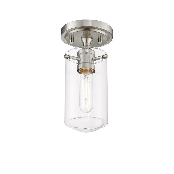 Z-Lite Delaney 1 Light 10.5" Flush Mount, Clear