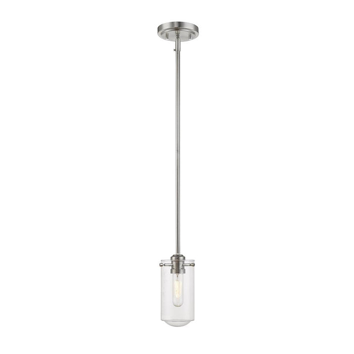 Z-Lite 1 Light Delaney 4" Mini Pendant, Brushed Nickel - 471MP-BN