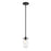 Z-Lite Delaney 1 Light Mini Pendant, Matte Black/Clear - 471MP-MB