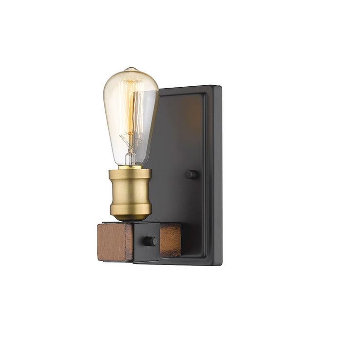 Z-Lite 1 Light Kirkland 4" Wall Sconce, Rustic Mahogany - 472-1S-RM