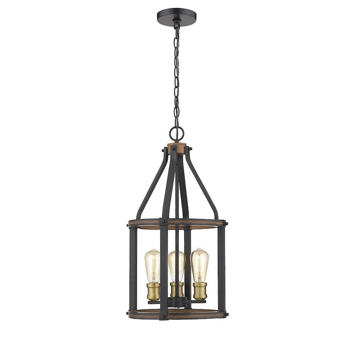 Z-Lite 3 Light Kirkland 12" Pendant, Rustic Mahogany - 472-3P-RM