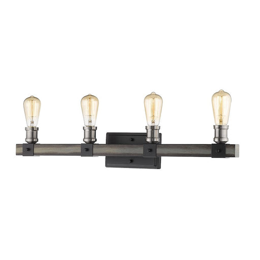 Z-Lite 4 Light Kirkland 30" Vanity, Ashen Barnboard - 472-4V-ABB
