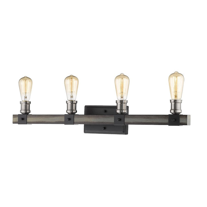 Z-Lite 4 Light Kirkland 30" Vanity, Ashen Barnboard - 472-4V-ABB