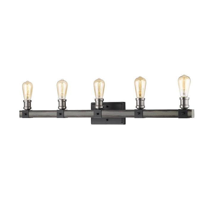 Z-Lite Kirkland 5 Light Vanity, Ashen Barnboard - 472-5V-ABB