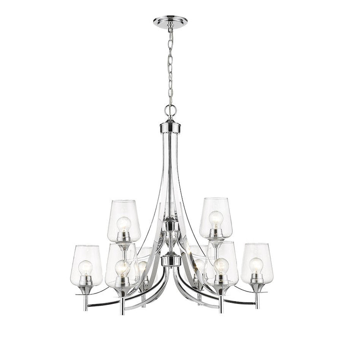 Z-Lite Joliet 9 Light Chandelier in Chrome/Clear - 473-9CH