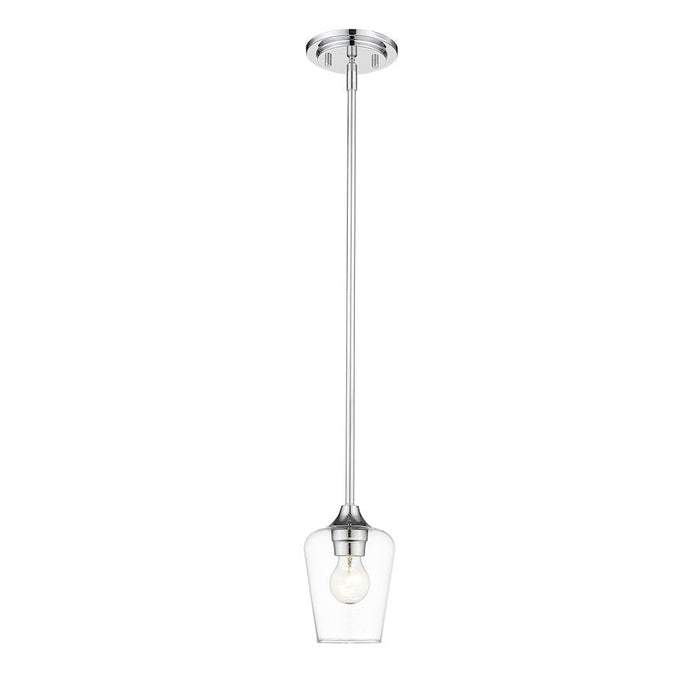 Z-Lite Joliet 1 Light Mini Pendant in Chrome/Clear - 473MP-CH