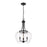 Z-Lite Joliet 3 Light Pendant in Matte Black/Clear - 473P16-MB