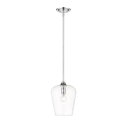 Z-Lite Joliet 1 Light 9" Pendant in Chrome/Clear - 473P9-CH