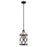 Z-Lite Malcalester 1 Light 99" Mini Pendant, Black/Olde Brass -481MP-MB-OBR