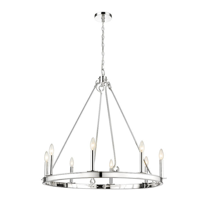 Z-Lite Barclay 8 Light Chandelier, Polished Nickel/Polished Nickel - 482R-8PN