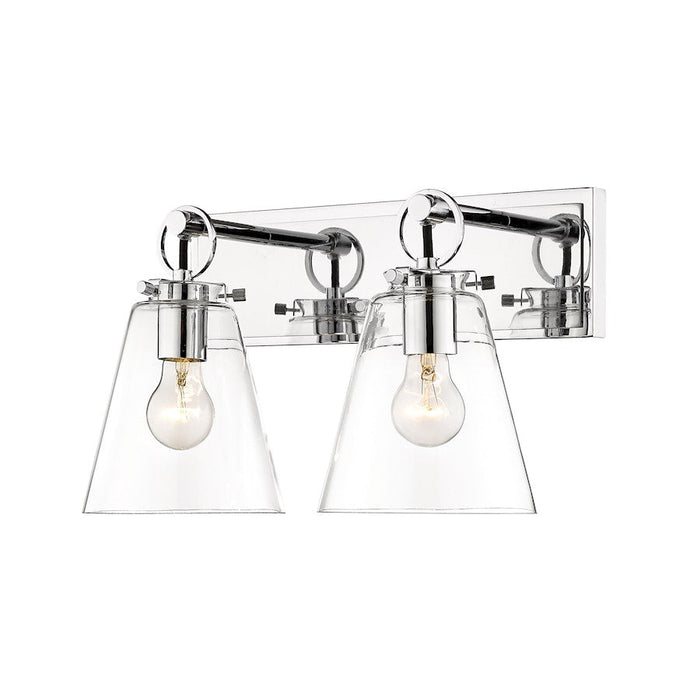 Z-Lite Harper 2 Light Vanity in Chrome/Clear - 483-2V-CH