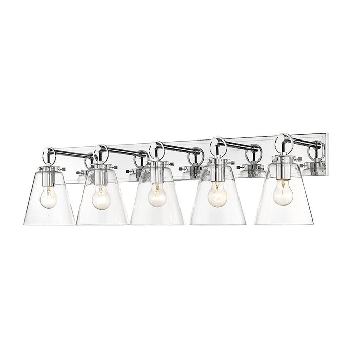 Z-Lite Harper 5 Light Vanity in Chrome/Clear - 483-5V-CH