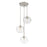 Z-Lite Harmony 3 Light 10" Pendant, Brushed Nickel, Clear - 486P10-3R-BN