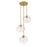 Z-Lite Harmony 3 Light 10" Pendant, Olde Brass, Clear - 486P10-3R-OBR