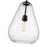 Z-Lite Ayra 1 Light Pendant, Matte Black/Clear