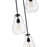 Z-Lite Ayra 3 Light Chandelier, Matte Black/Clear