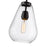 Z-Lite Ayra 1 Light Pendant, Matte Black/Clear