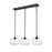 Z-Lite Chloe 3 Light Linear Chandelier, Matte Black/Clear