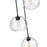 Z-Lite Chloe 3 Light Chandelier, Matte Black/Clear