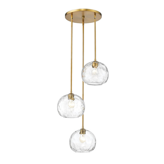 Z-Lite Chloe 3 Light 10" Pendant, Olde Brass, Clear - 490P10-3R-OBR