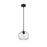 Z-Lite Chloe 1 Light Pendant, Matte Black/Clear