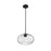 Z-Lite Chloe 1 Light Pendant, Matte Black/Clear