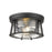 Z-Lite Cape Harbor 2 Light Flush Mount in Matte Black/Clear - 491F2-MB