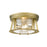 Z-Lite Cape Harbor 2 Light Flush Mount in Rubbed Brass/Clear - 491F2-RB