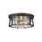 Z-Lite Cape Harbor 3 Light Flush Mount in Matte Black/Clear - 491F3-MB