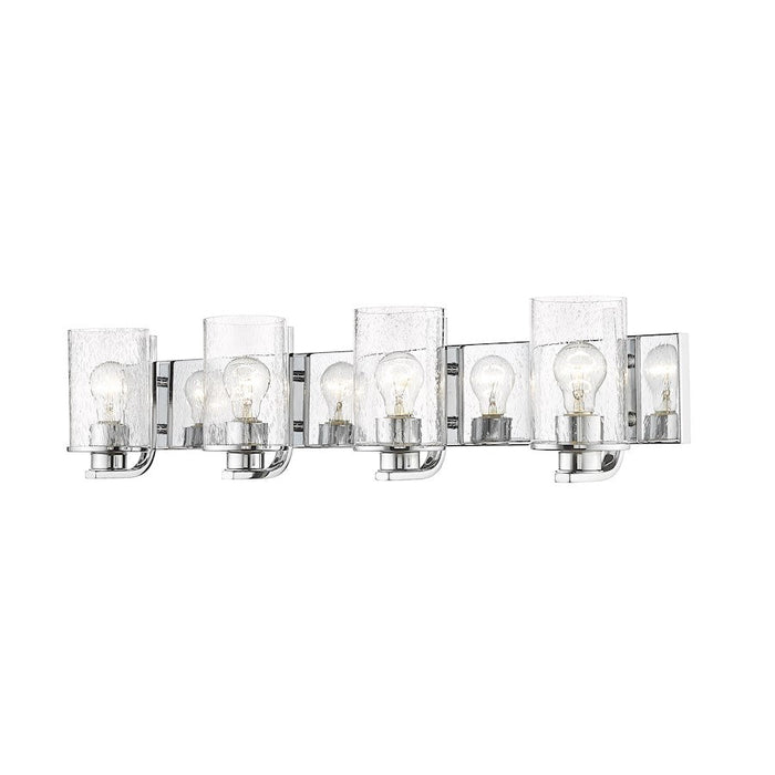 Z-Lite Beckett 4 Light Vanity in Chrome/Clear Seedy - 492-4V-CH