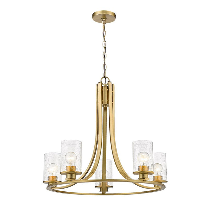 Z-Lite Beckett 5 Light Chandelier in Olde Brass/Clear Seedy - 492-5OBR