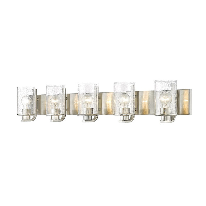 Z-Lite Beckett 5 Light Vanity in Brushed Nickel/Clear Seedy - 492-5V-BN