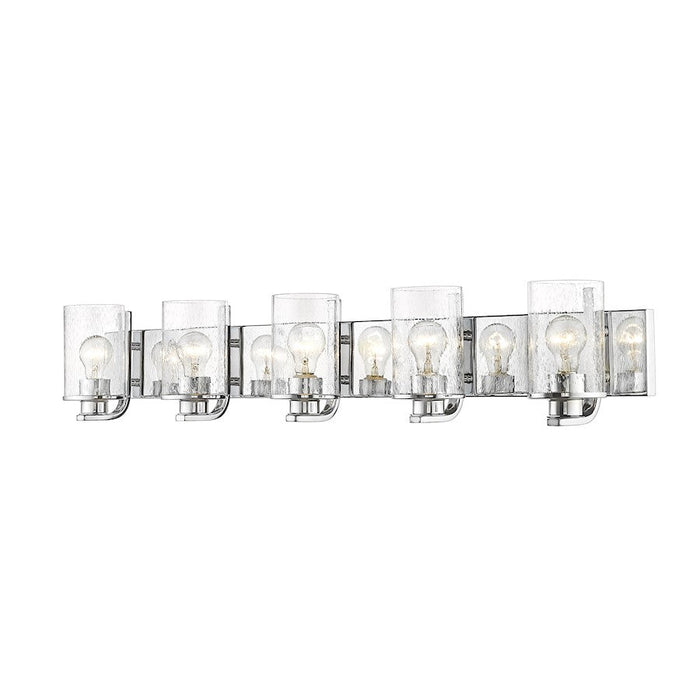 Z-Lite Beckett 5 Light Vanity in Chrome/Clear Seedy - 492-5V-CH