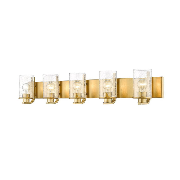 Z-Lite Beckett 5 Light Vanity in Olde Brass/Clear Seedy - 492-5V-OBR