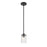 Z-Lite Beckett 1 Light Mini Pendant in Matte Black/Clear Seedy - 492MP-MB