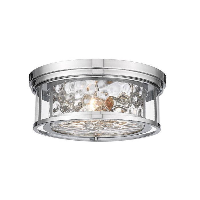 Z-Lite Clarion 3 Light Flush Mount, Polished Nickel/Clear - 493F3-PN