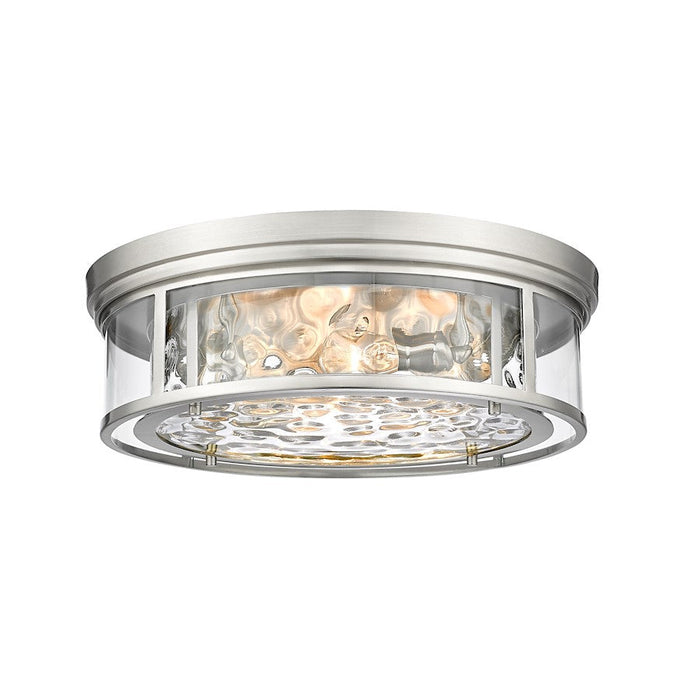 Z-Lite Clarion 4 Light Flush Mount, Brushed Nickel/Clear - 493F4-BN