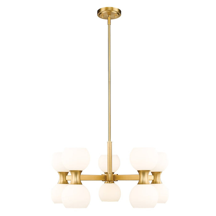 Z-Lite Artemis 10 Light Chandelier, Modern Gold/Matte Opal - 494-10MGLD