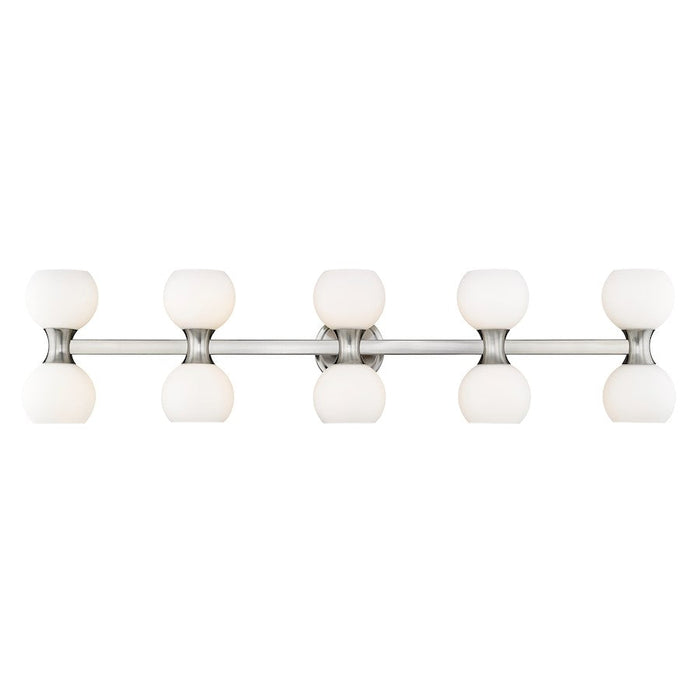 Z-Lite Artemis 10 Light Vanity, Brushed Nickel/Matte Opal - 494-10V-BN