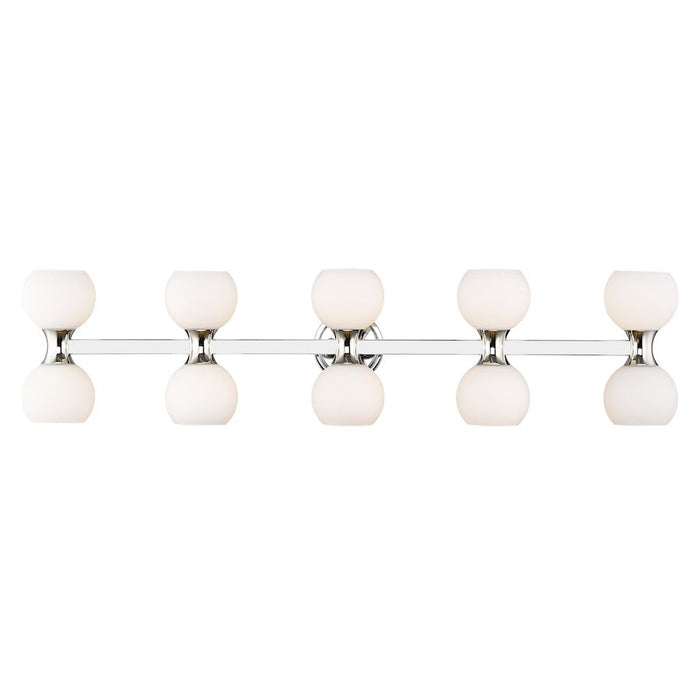 Z-Lite Artemis 10 Light Vanity, Chrome/Matte Opal - 494-10V-CH