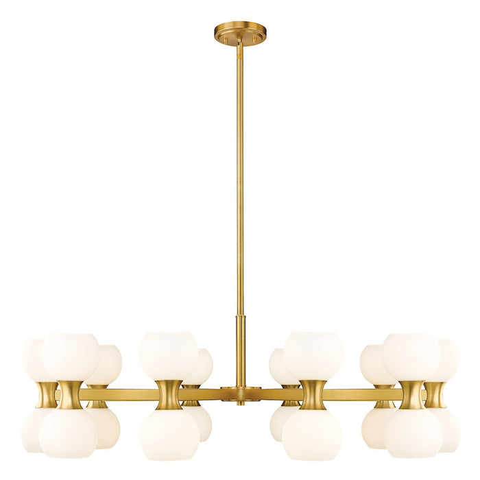 Z-Lite Artemis 20 Light Chandelier, Modern Gold/Matte Opal - 494-20MGLD