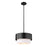 Z-Lite Counterpoint 1 Light 12" Pendant, Matte Black/White - 495P12-MB