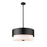 Z-Lite Counterpoint 3 Light Pendant, Matte Black/White - 495P18-MB