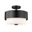 Z-Lite Counterpoint 2 Light Semi Flush Mount, Matte Black/White - 495SF13-MB