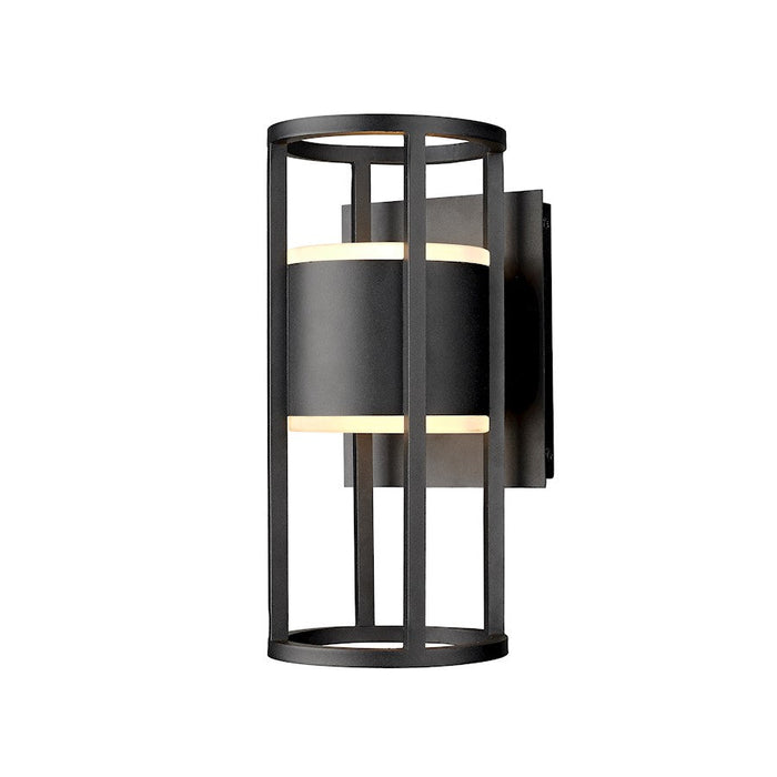 Z-Lite Luca 2 Light Outdoor Wall Sconce, Black/Etched - 517S-BK-LED