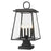 Z-Lite Broughton 4 Light Outdoor Pier Mount, Black/Clear - 521PHBS-SQPM-BK