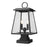 Z-Lite Broughton 2 Light Outdoor Pier Mount, Black/Clear - 521PHMS-SQPM-BK