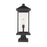 Z-Lite Portland 1 Light Sq. Outdoor Pier Mount, Black/Clear - 531PHBXLS-SQPM-BK