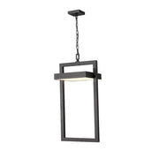 Z-Lite Luttrel 1 Light 29" Outdoor Chain Ceiling, Black, Sand - 566CHXL-BK-LED